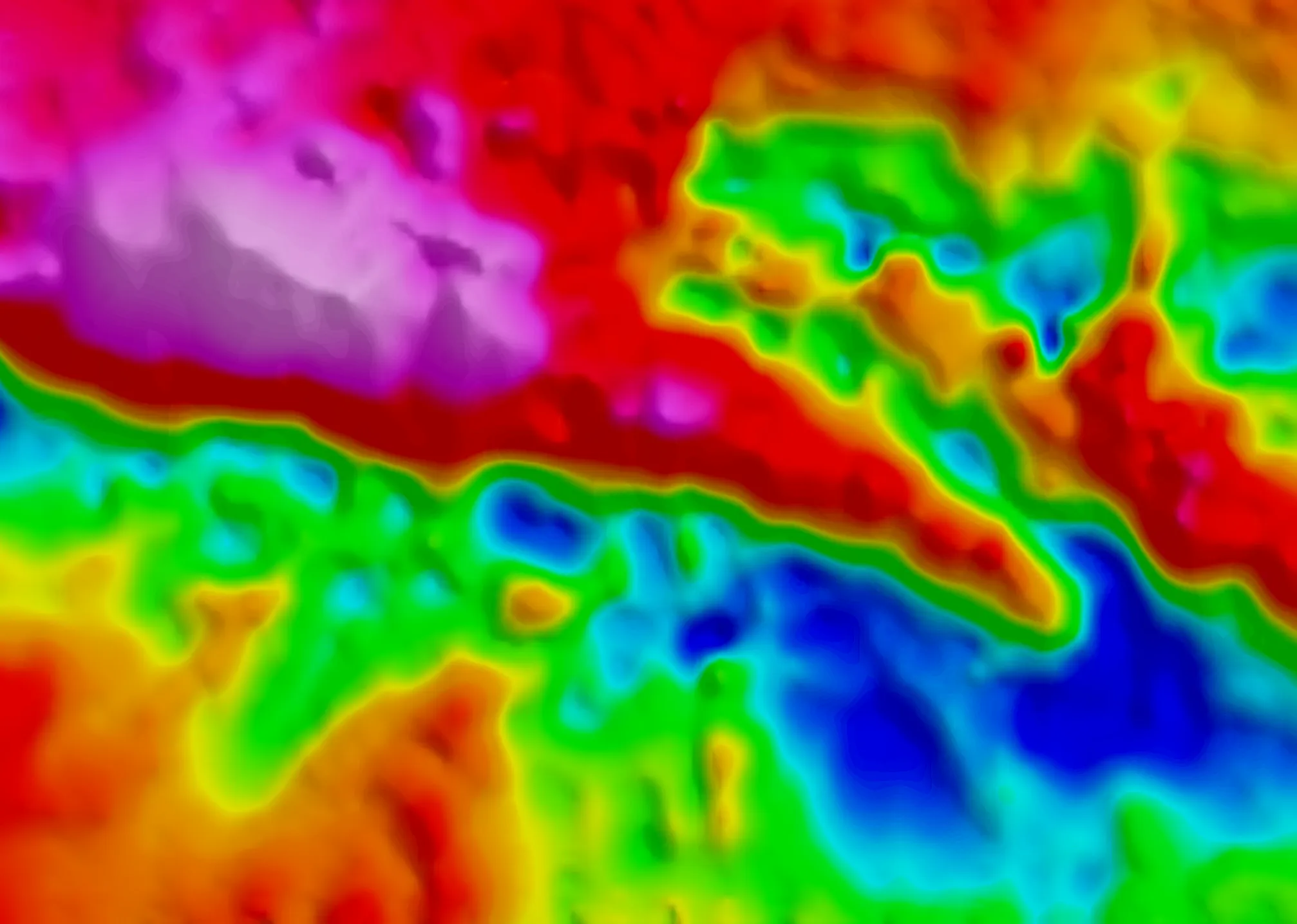 Total magnetic intensity grid from a drone survey