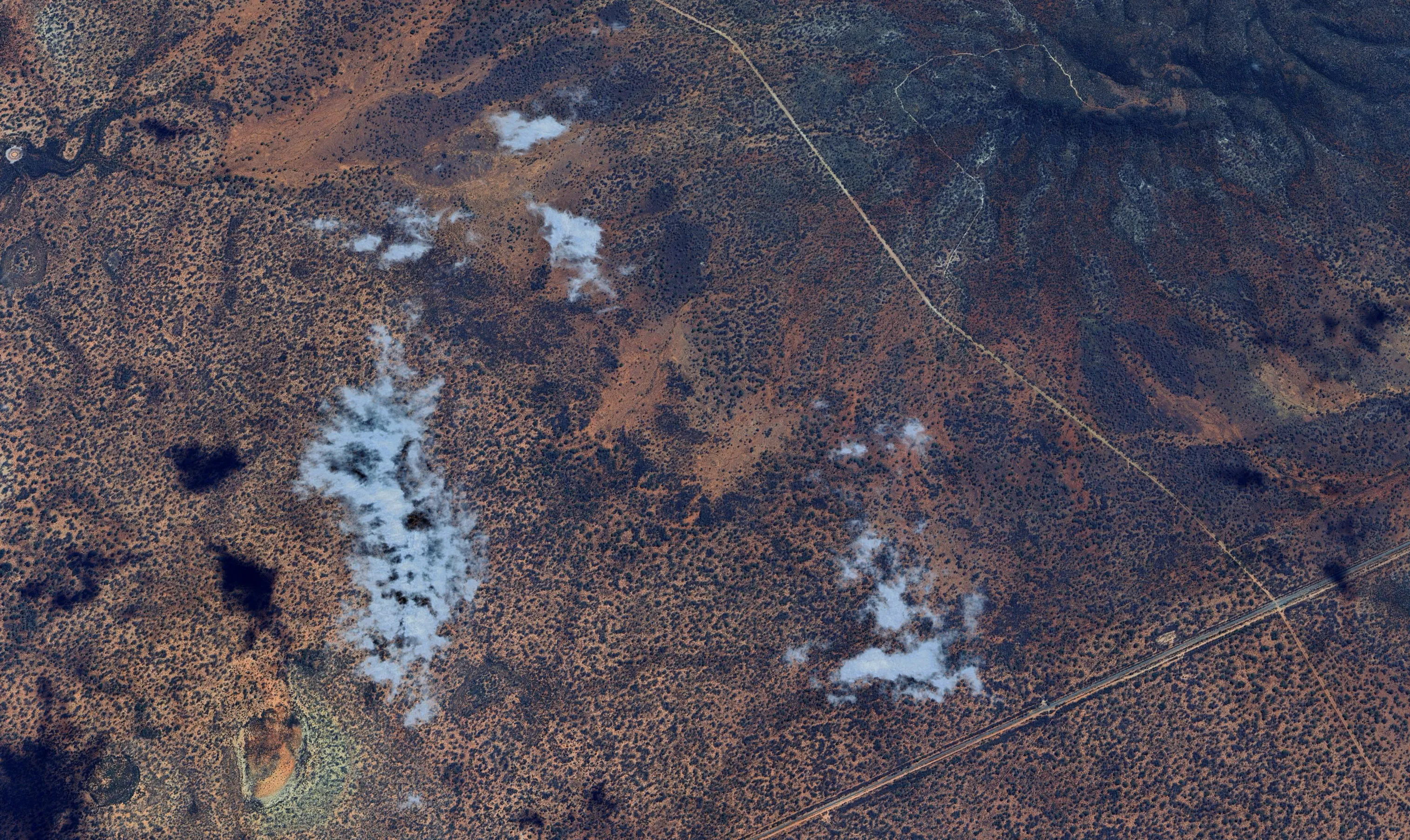 Broad-area aerial view of vegetated landscape captured by drone survey